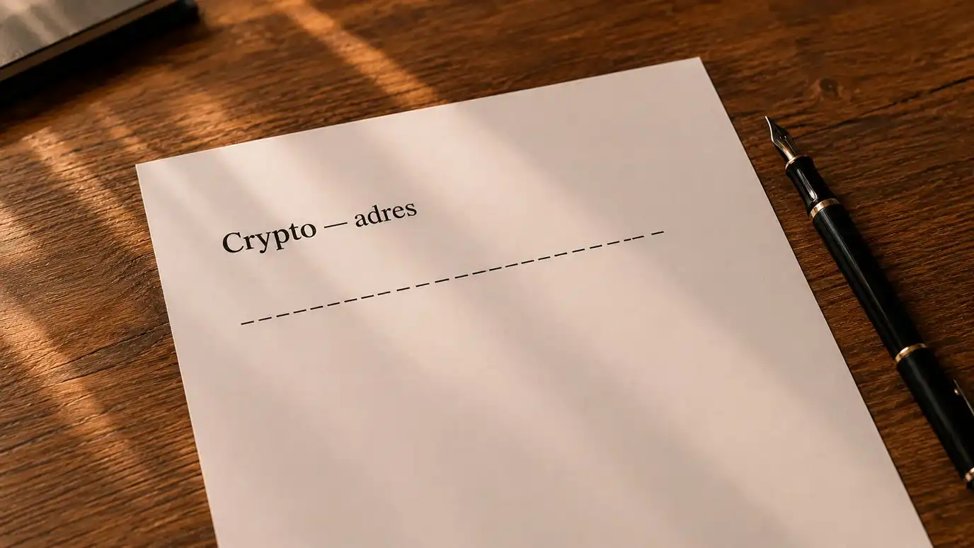 Smartphone met een QR-code en een wallet-adres voor een crypto-storting in een casino-cashier