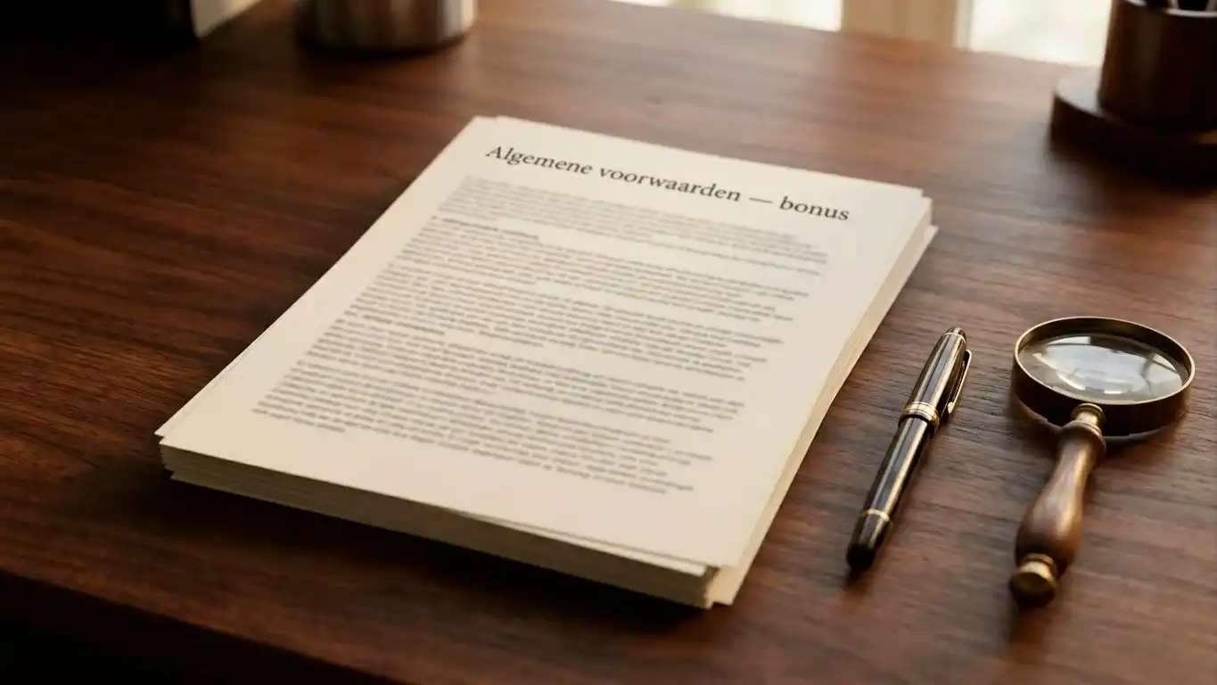 Vergrootglas boven een paragraaf in een algemene voorwaarden-document