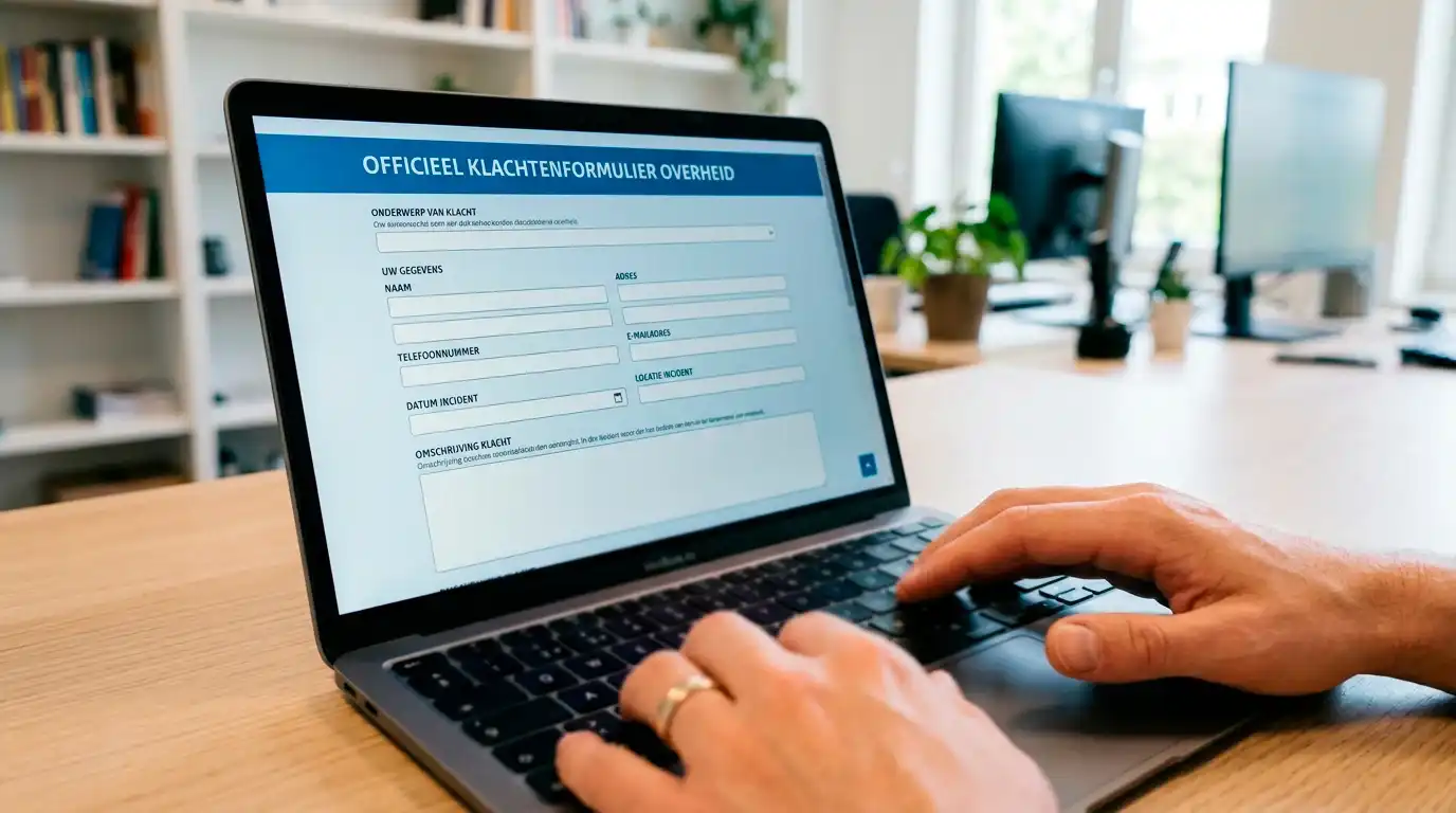 Loket Kansspel meldformulier invullen op laptop
