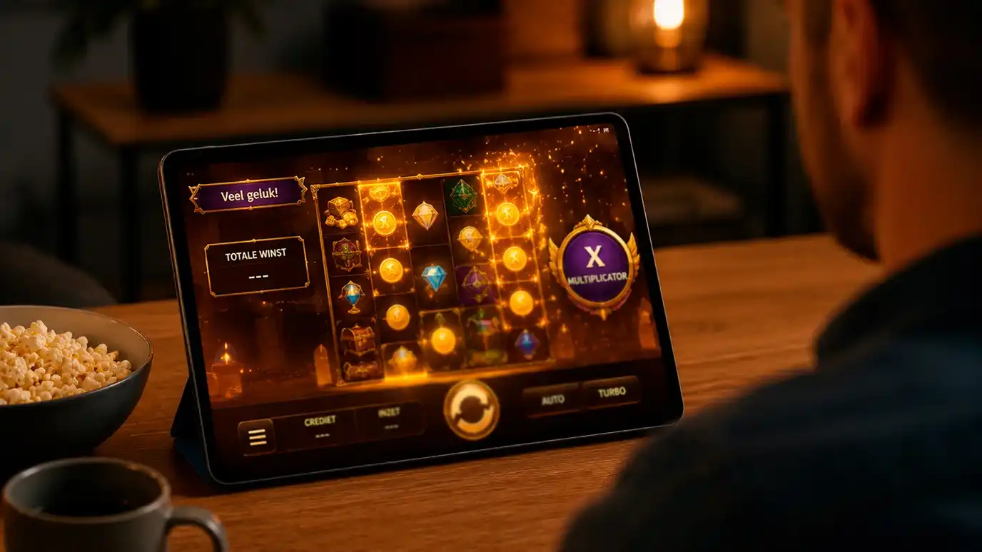 Hoge multiplier grote winst op videoslot