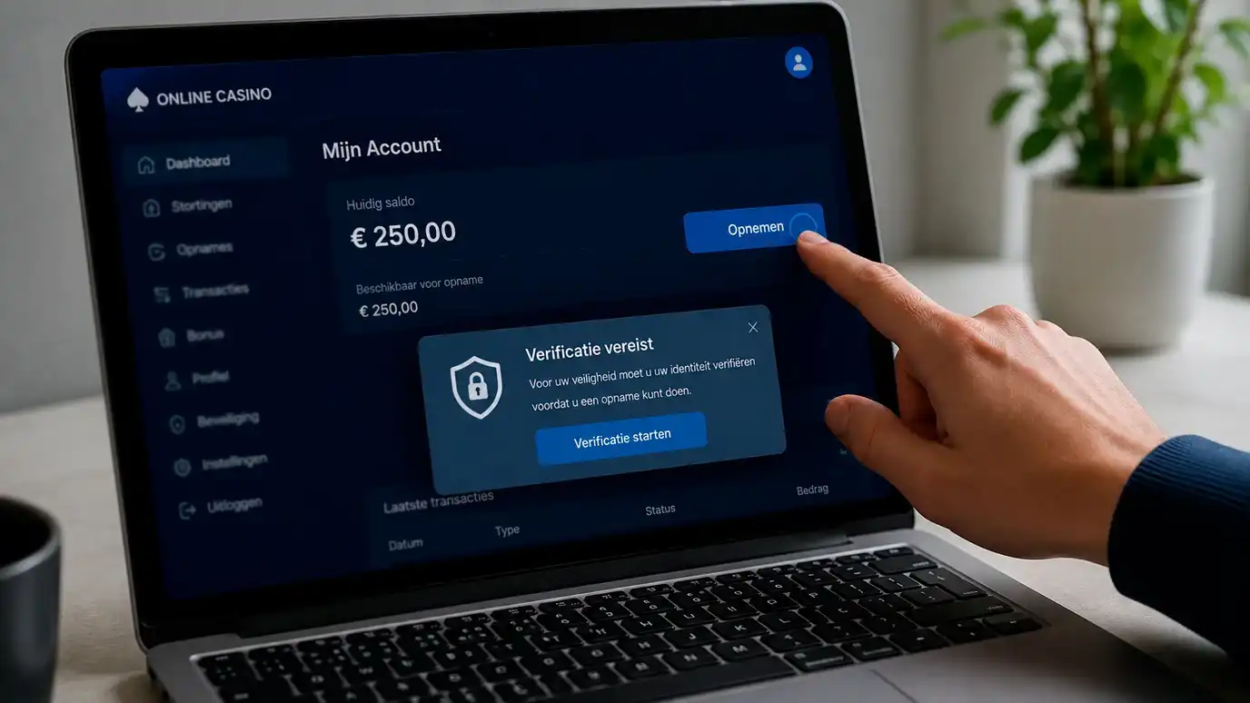 Uitbetalingsverzoek triggert KYC-procedure